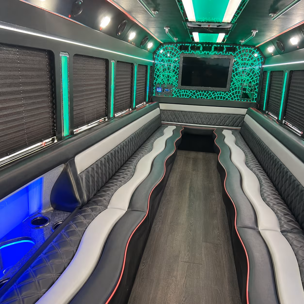 28 Passenger Party Bus Interior