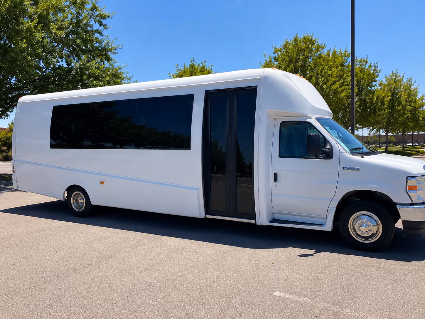 Fayetteville Birthday, Sweet 16, & Quinceañera Transportation party bus exterior