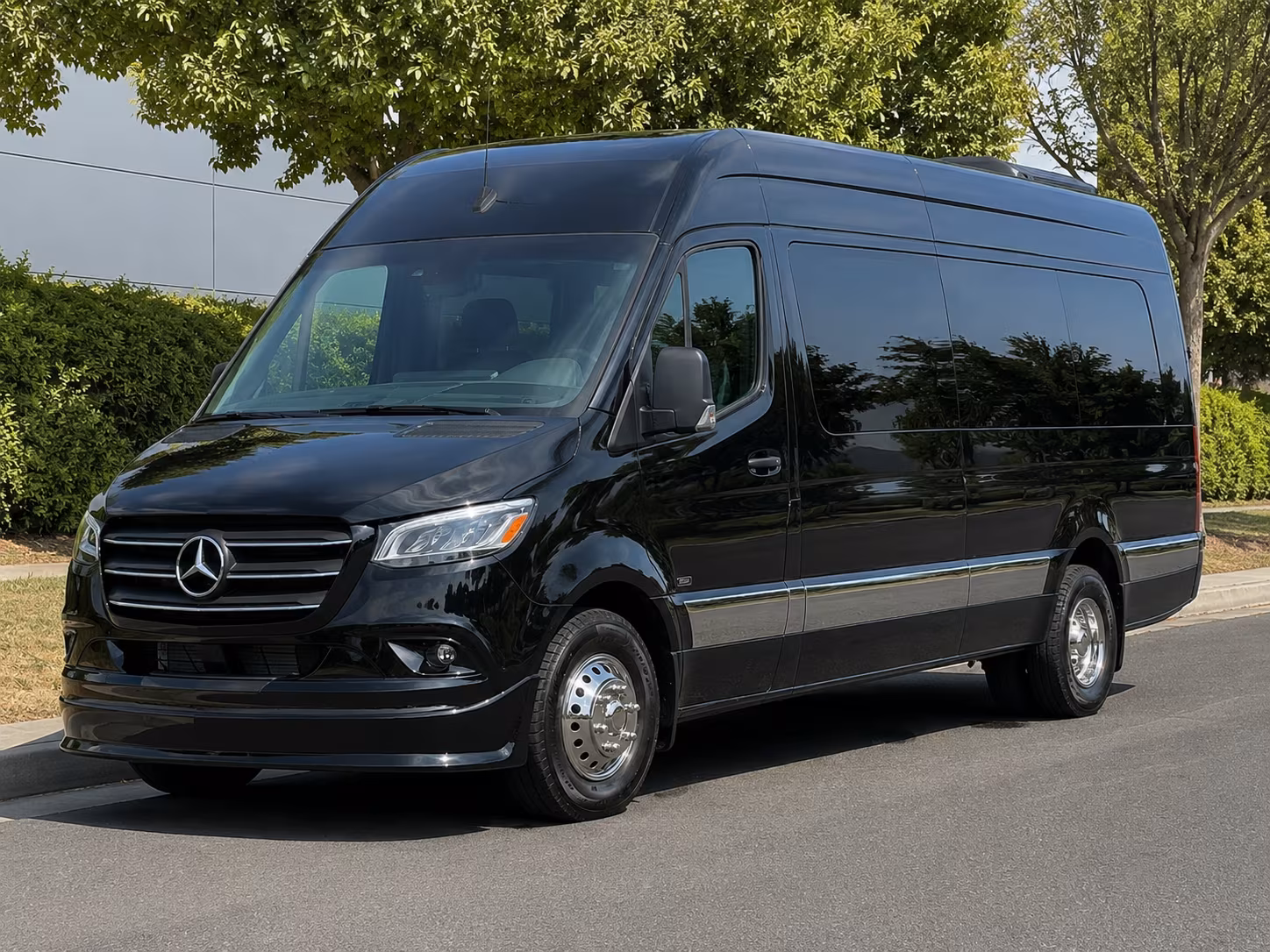 Fayetteville Corporate Transportation party bus exterior