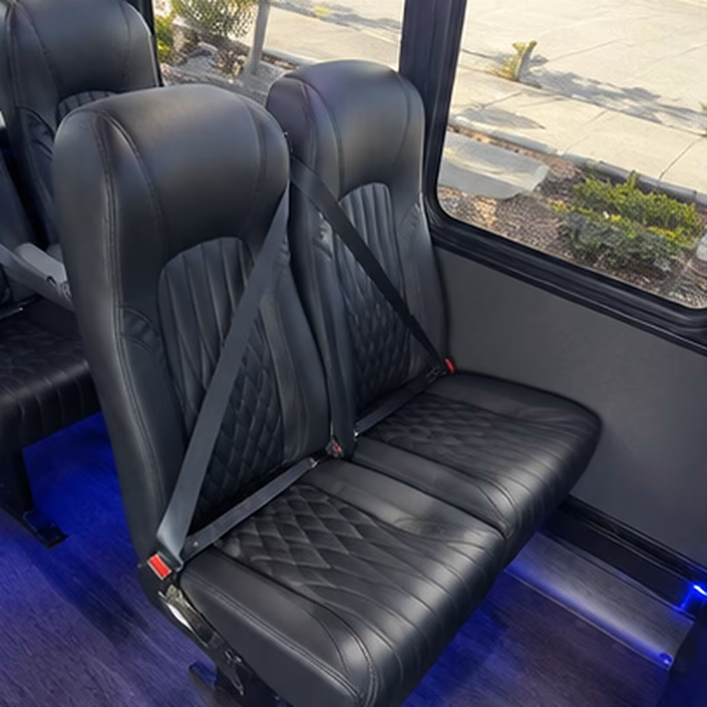 Fayetteville Corporate Transportation party bus interior