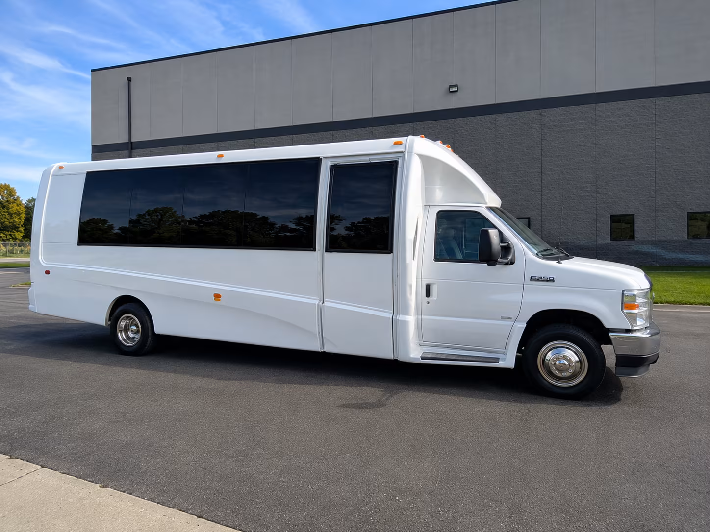 Fayetteville Corporate Transportation party bus exterior