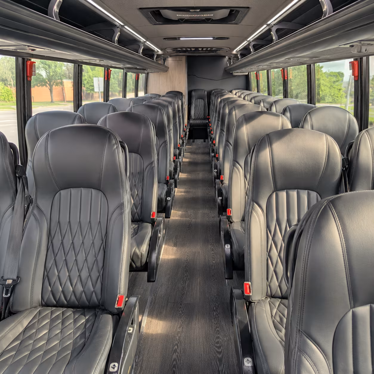 Fayetteville Corporate Transportation party bus exterior