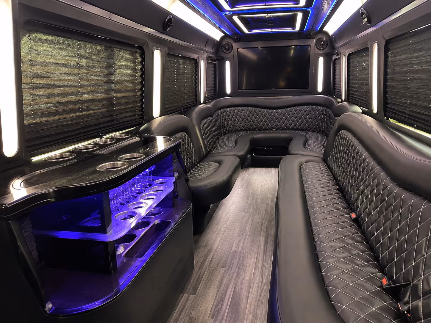Fayetteville Prom & Homecoming Transportation party bus exterior
