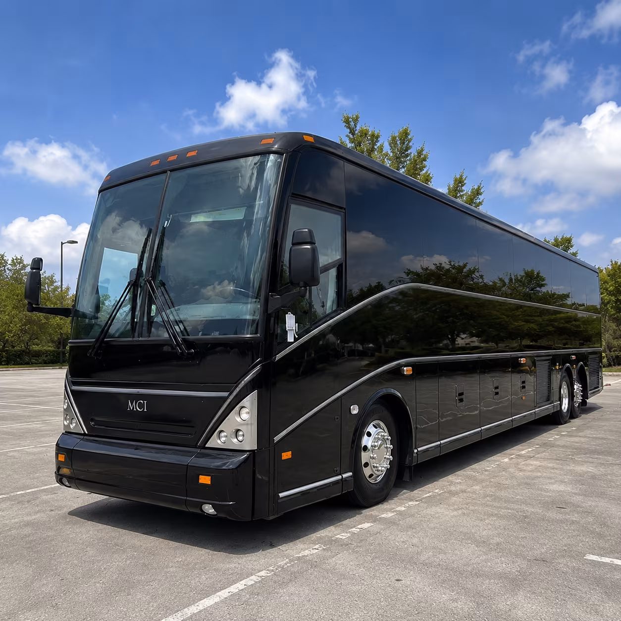 Fayetteville School Event Transportation party bus exterior