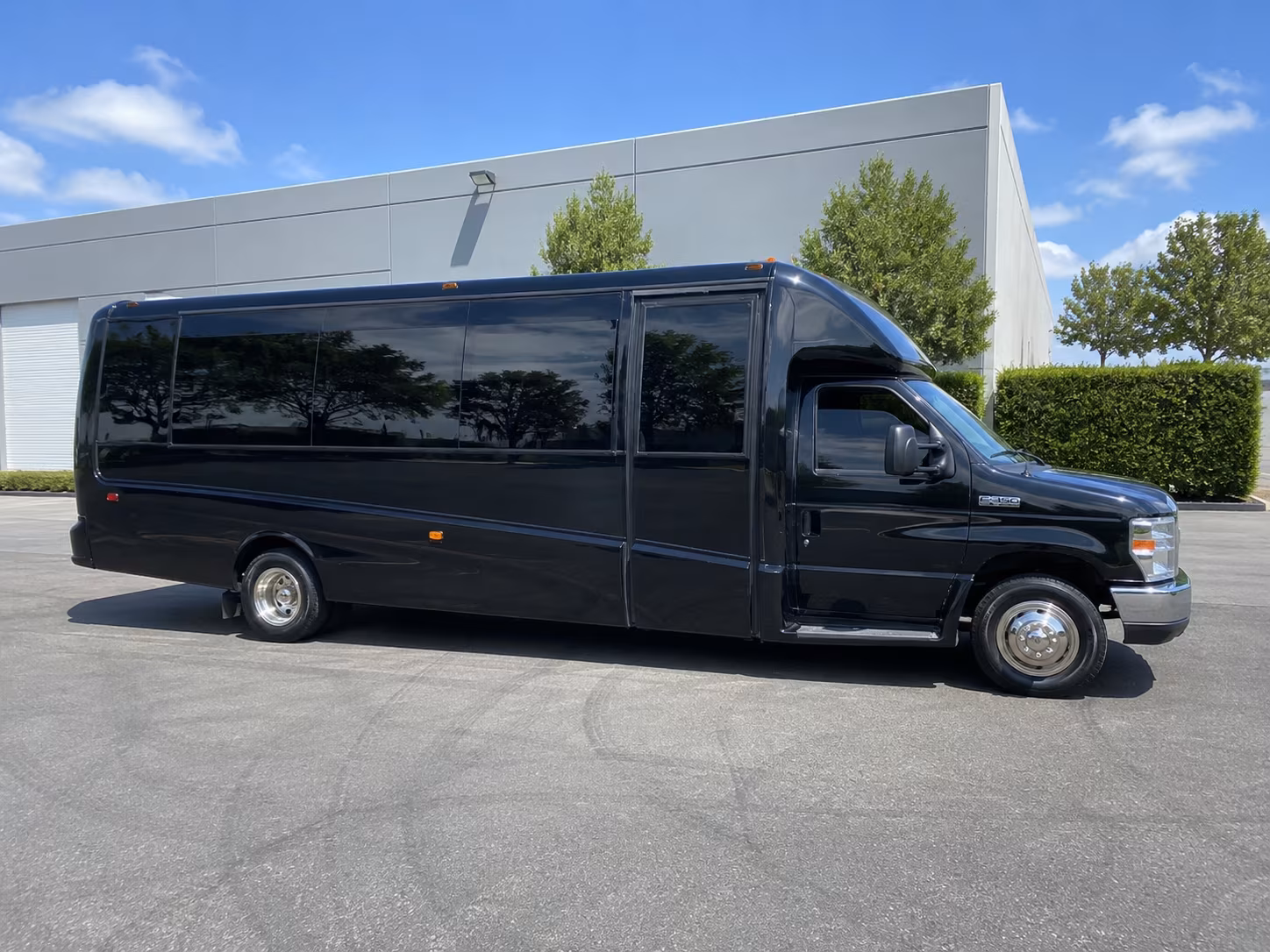Fayetteville Sporting Event Transportation party bus exterior