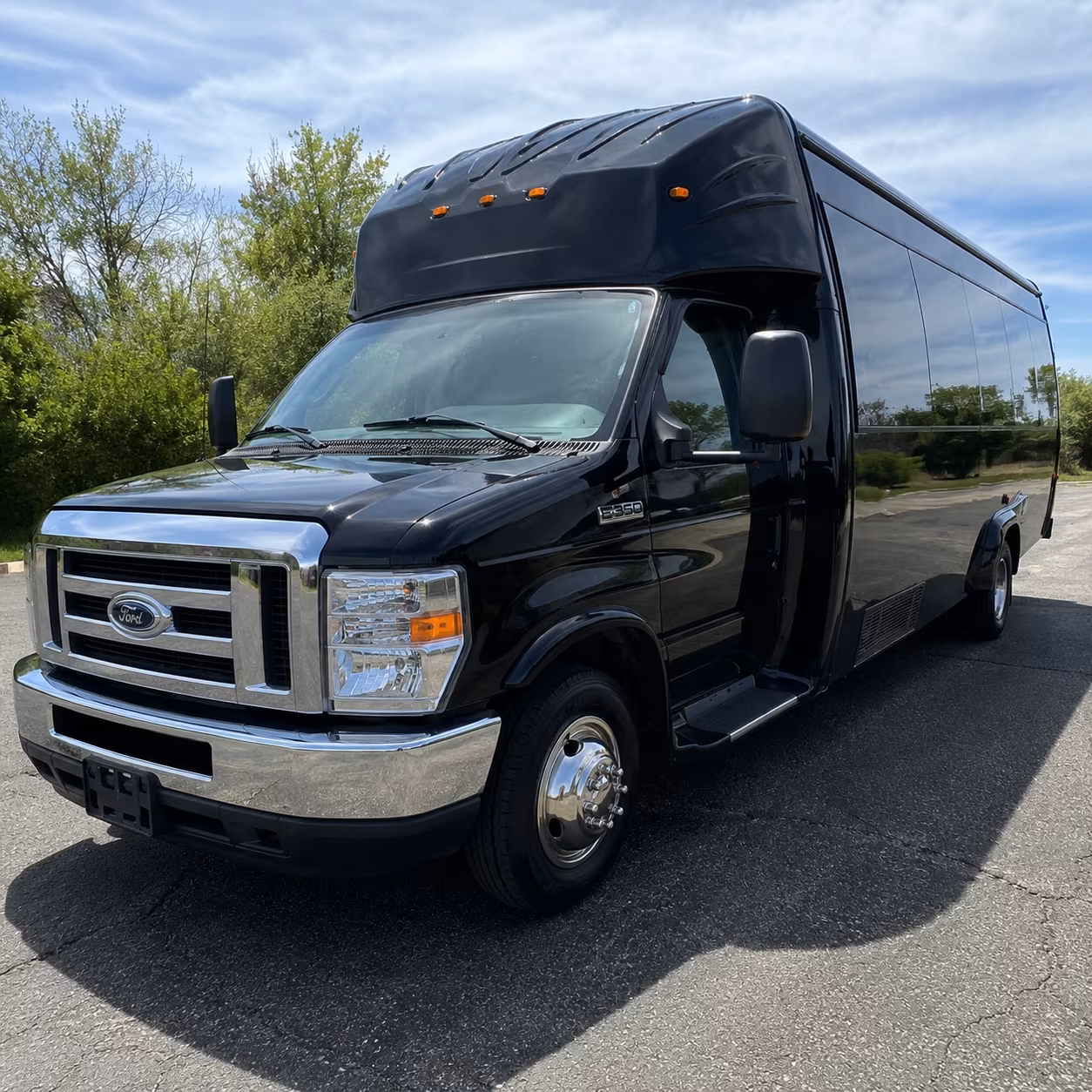 Fayetteville Sporting Event Transportation party bus exterior