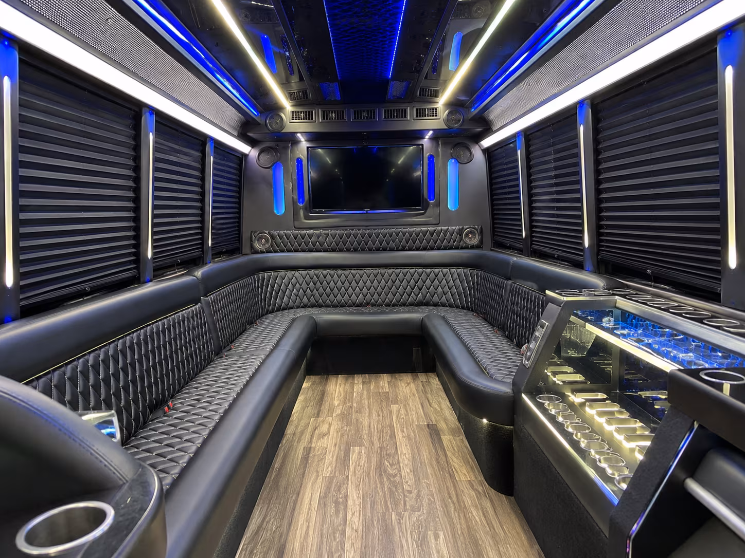 Fayetteville Wedding Transportation party bus exterior