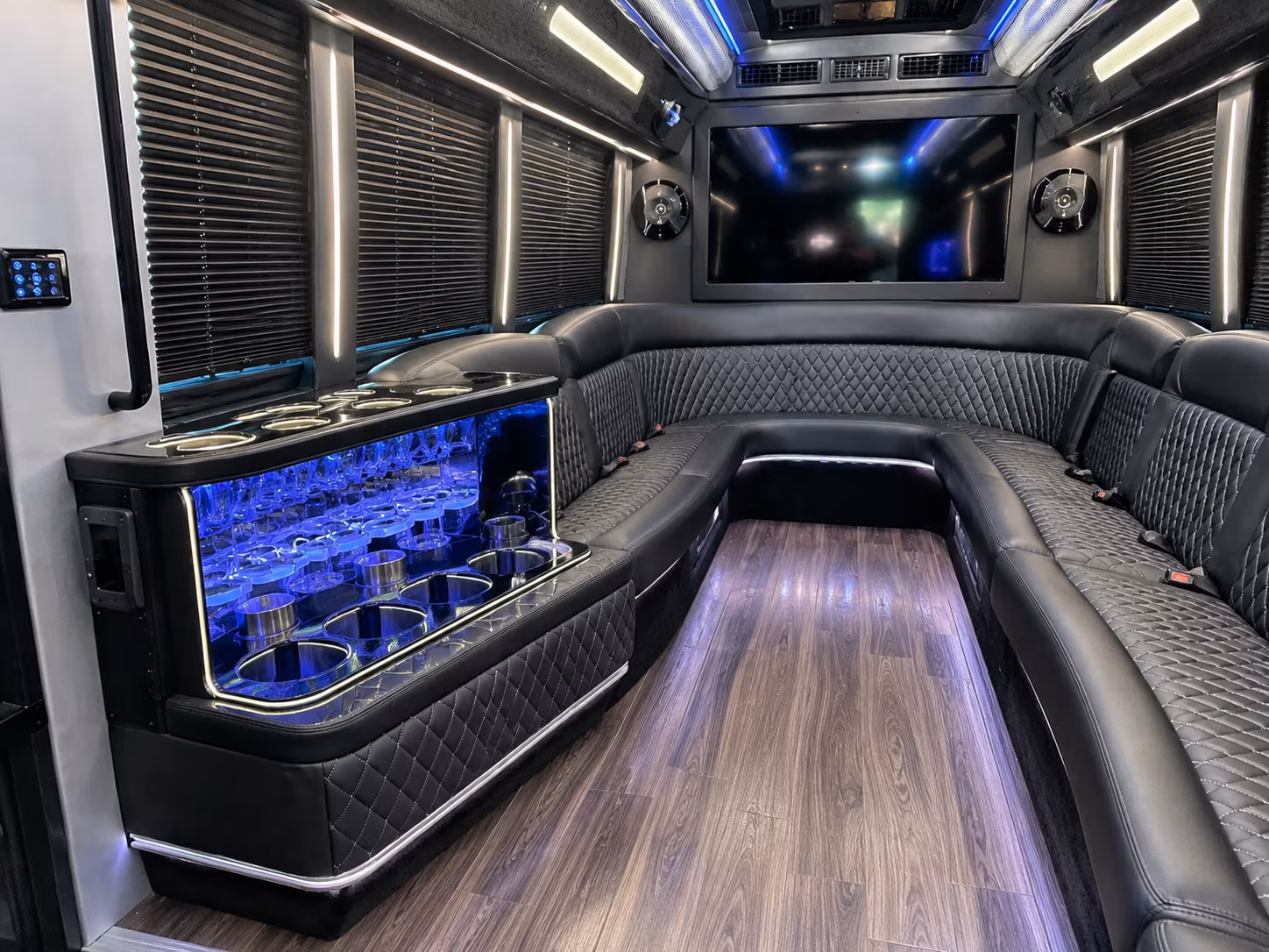 Fayetteville Winery Tour & Pub Crawl Transportation party bus exterior