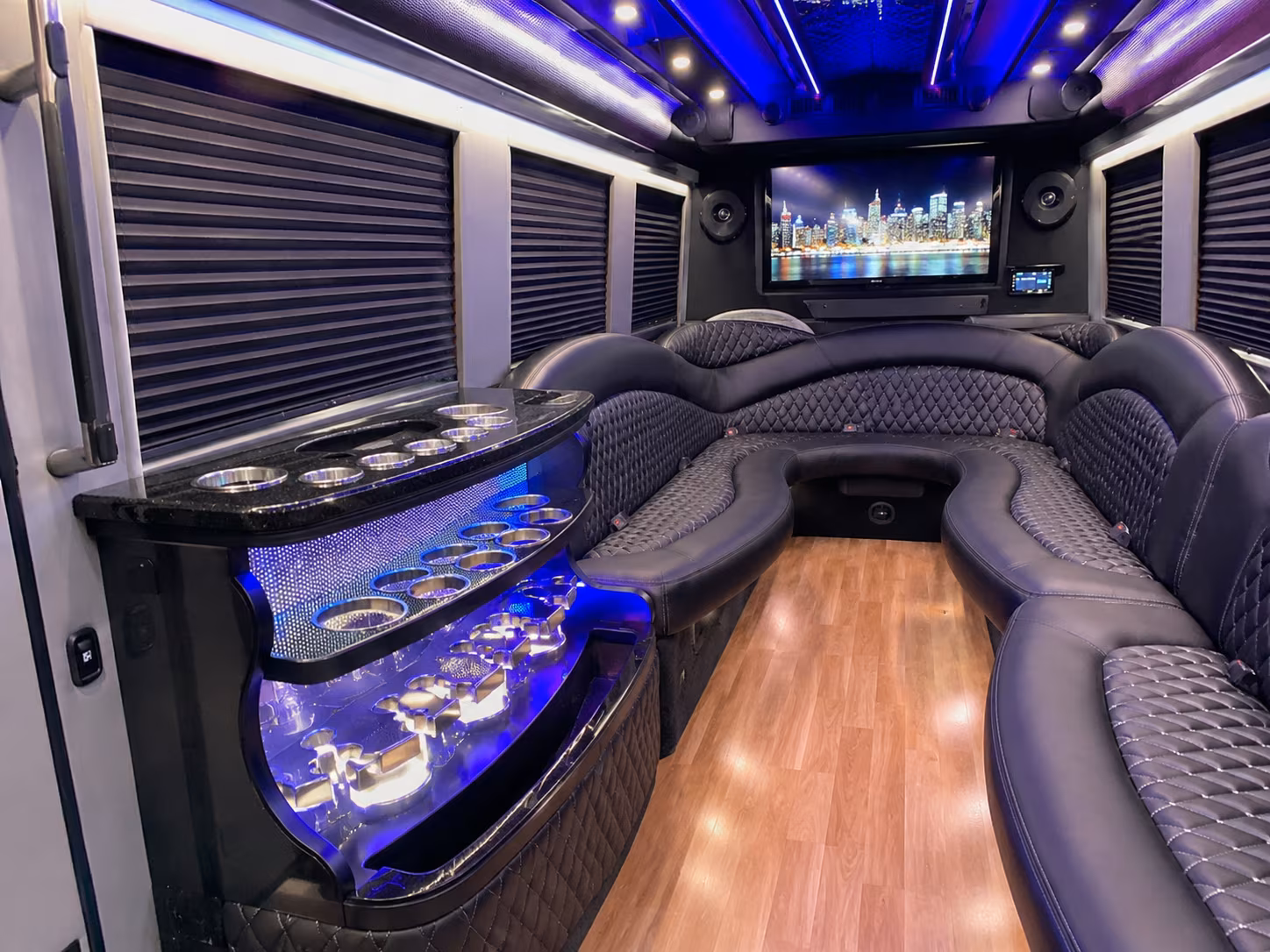 Fayetteville Winery Tour & Pub Crawl Transportation party bus exterior