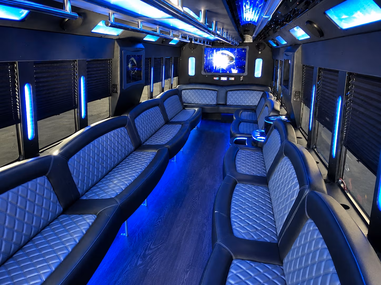 Fayetteville Winery Tour & Pub Crawl Transportation party bus exterior